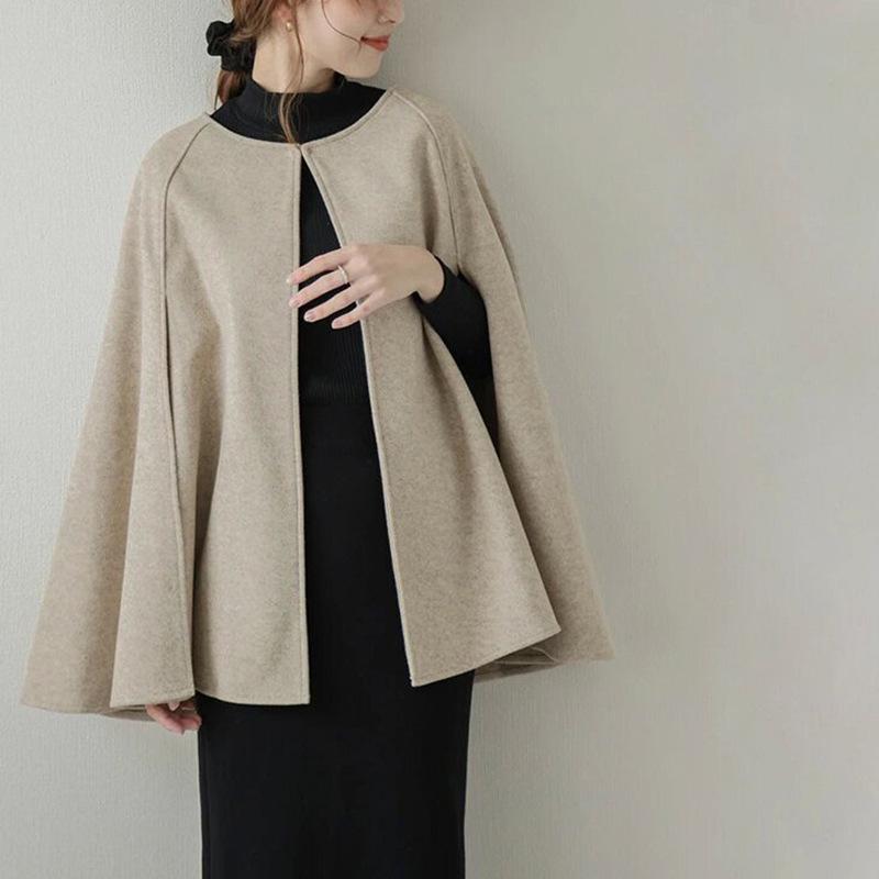 Women's Autumn Versatile Wool Coat and Shawl