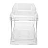 Under Sink Pull Out Organizer Multi Purpose Stackable Transparent Space Saving PET Under Sink Storage Shelf for