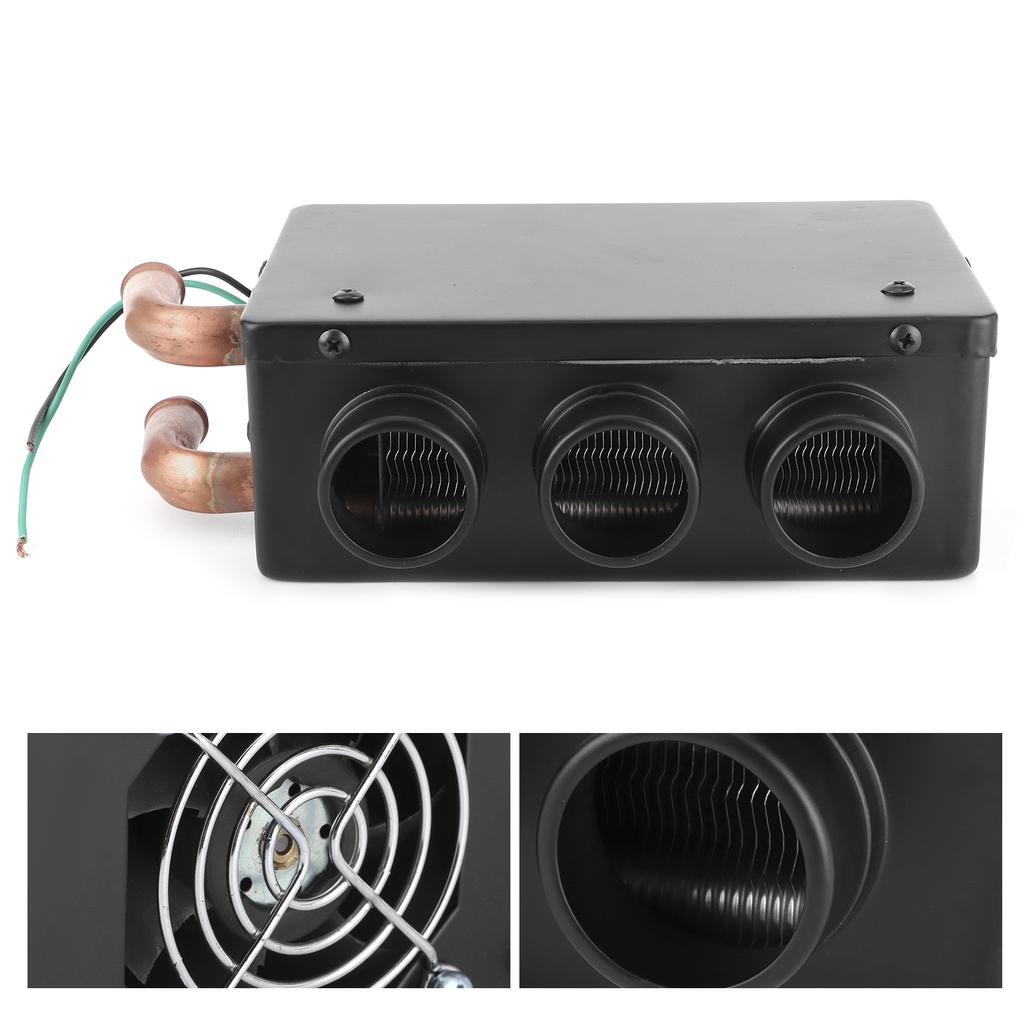 Calentador de Coche 12V 50W 3 Orificios Portátil Invierno Calentador de Calentamiento Rápido Eliminador de Escarcha Bajo Ruido Calentamiento Automático Descongelador de Coche 12V Calentador de Coche