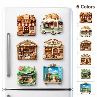 Simulation Refrigerator Magnet 3D Relief 3D Refrigerator Stickers  Kitchen Decor