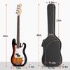 CAHAYA Electric Bass Guitar Soft Premium Guitar Soft Bag with 8mm Thick Padded Shoulder and Large Capacity Pocket for Easy Case, Edition, Lightweight,