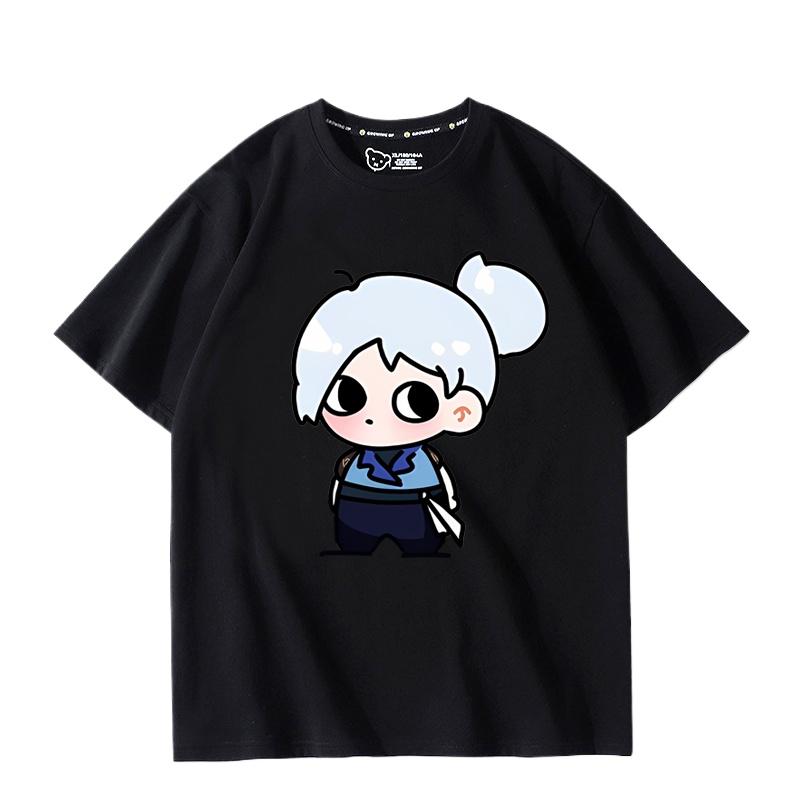 Valorant JETT Trička Hra Nejnovější Tričko pro Muže Unisex Základní Tričko Hip Hop Narozeninové Dárky Topy Oblečení Pro Choice