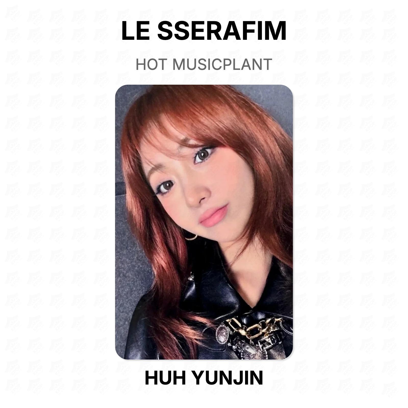 LE SSERAFIM HOT MUSICPLANT Official Photocard HUH YUNJIN