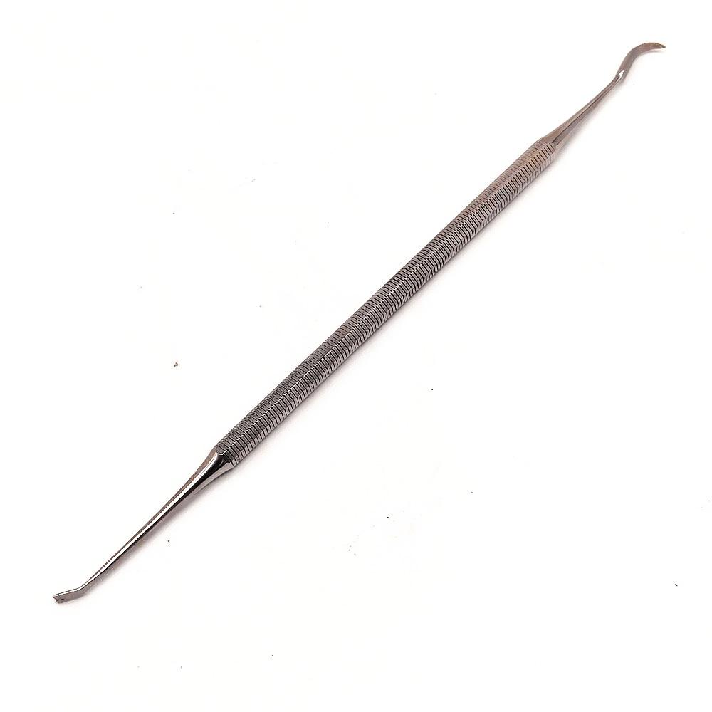 1 pezzo Direttore di legature ortodontiche dentali Doppie estremità Curvo con scaler Fine Stretto Strumento Strumento per dentista