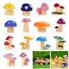 10Pcs Resin Mushrooms for Garden and Home Decoration Ornaments for Cake Decorating Ornaments