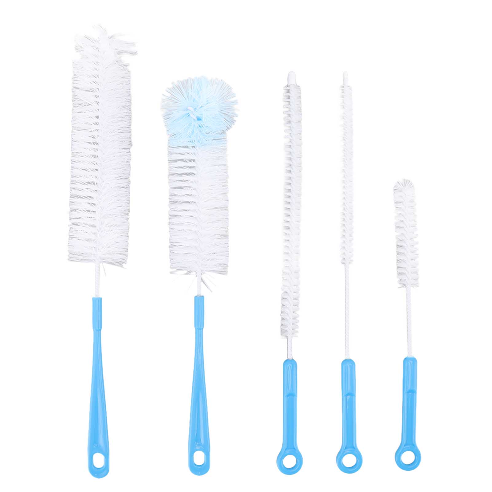 

Набор щеток для бутылок с длинной ручкой, 5 видов, очиститель для бутылок с водой и винных спортивных бутылок синий