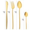 24Pcs Gold Cutlery Set 304 Stainless Steel Dinnerware Set Dinner Knives Forks Coffee Spoon Silverware Kitchen Flatware Tableware