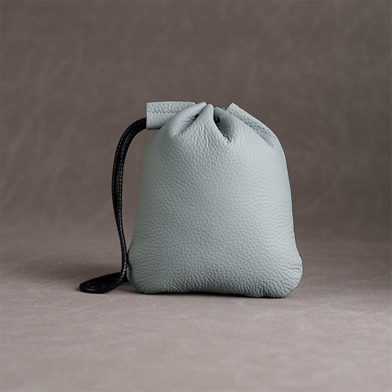 Genuine Leather Jewelry Pouch Soft Protective Bag For Necklaces Earrings Gift Packaging Customizable Size Color