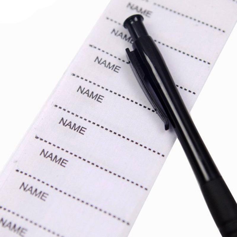 195Pcs/Set  Name Tape Clothing Polyester Cotton Name Sticker School Clothing Label Sticker Polyester Cloth Label Washed Mark Sticker Copybook