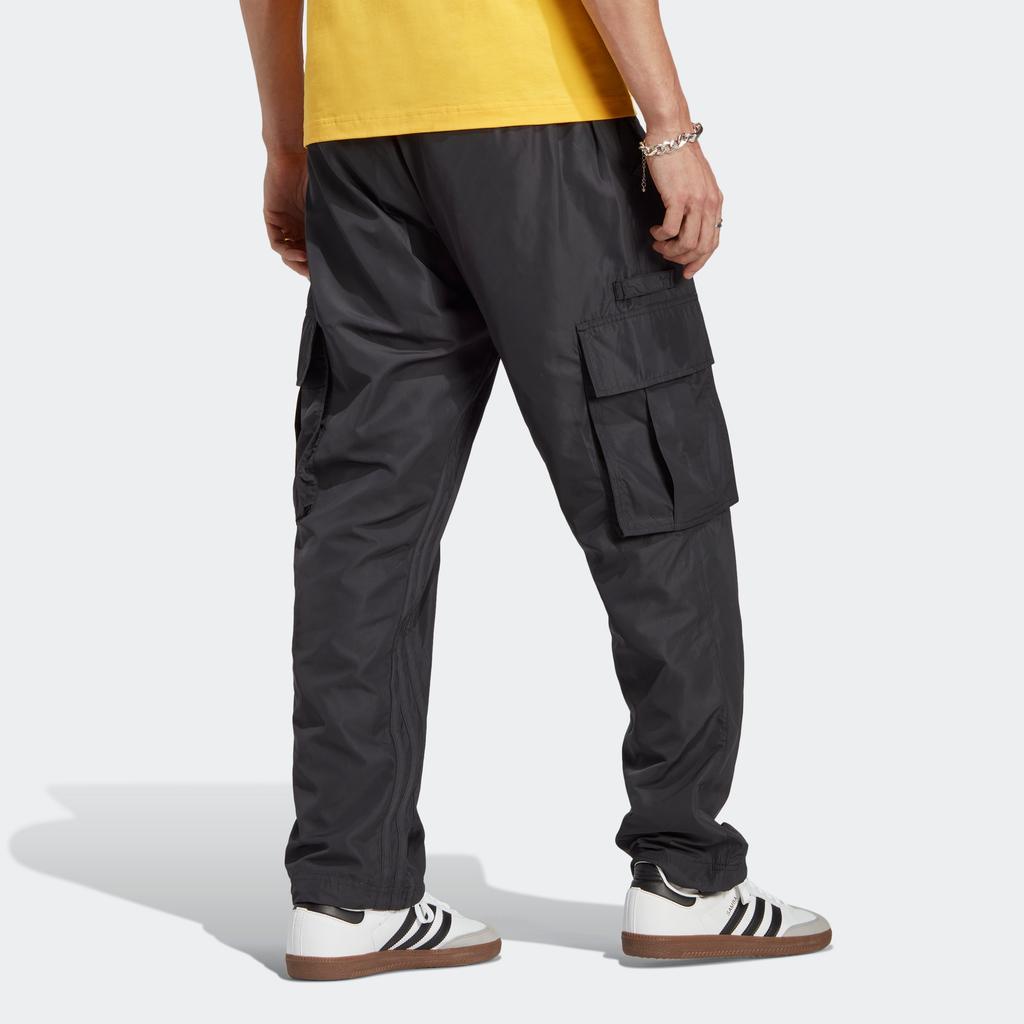 Adidas Originals Rifta Metro Einfarbig Große Tasche Locker Gerade Bein Schweißhose Herren Unterteile Schwarz IB8739