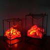 Metal Cage Charcoal Style Halloween Decor Charcoal Flame Lamp LED Light Halloween Scene Props