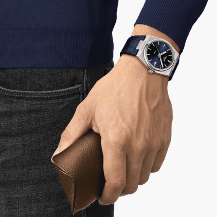 TISSOT PRX Quartz Movement 100m Water Resistance Men's Watches Watch 40mm Blue Dial Stainless Steel Case T137.410.16.041.00
