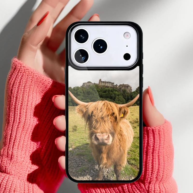 Hochlandrinder Handyhülle für iPhone 17 16 15 14 13 Pro Max Rückabdeckung für 12 11 Pro Hülle