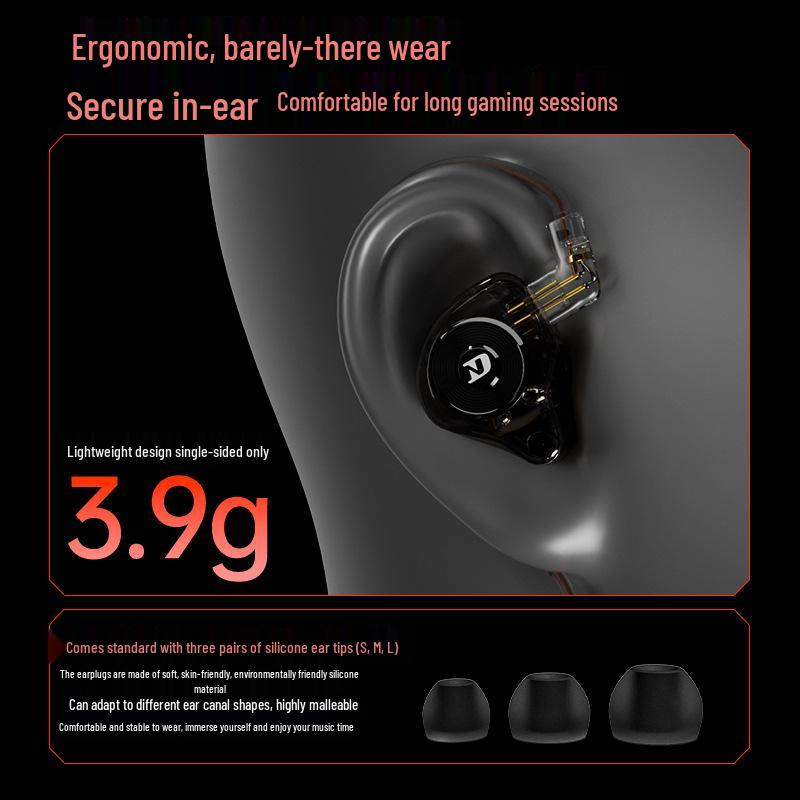 ND Leo 10mm Dynamic Driver In-Ear Gaming Earphones with FPS Sound Positioning & Lightweight Design