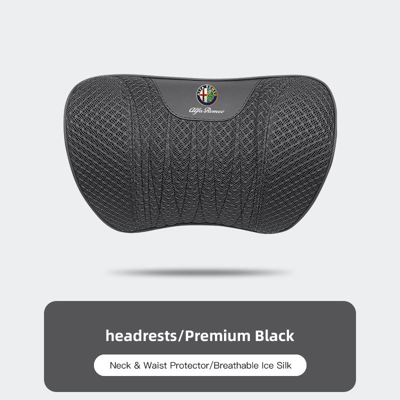 Car Neck Pillow Protection Lumbar Backrest Cushion Headrest For Alfa Romeo 156 159 147 4C 8C 166 Giulia Giulietta Mito StelvioF
