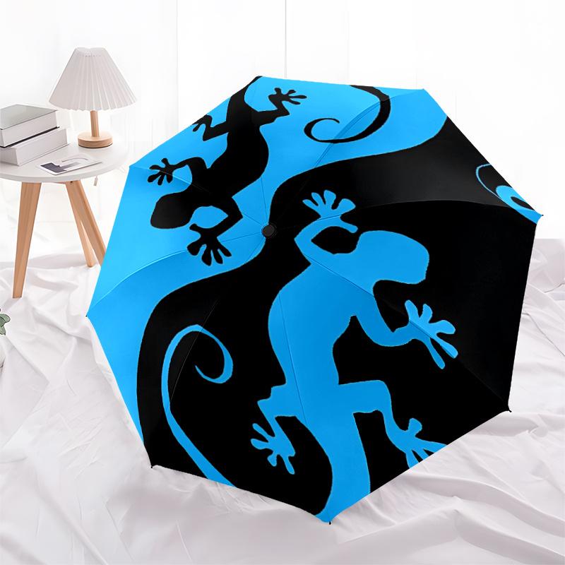 1pc Lizard YinYang Automatic Open/close Umbrella, 8-Rib sturdy structure, Portable Travel Umbrella, Parties, Everyday Useb027