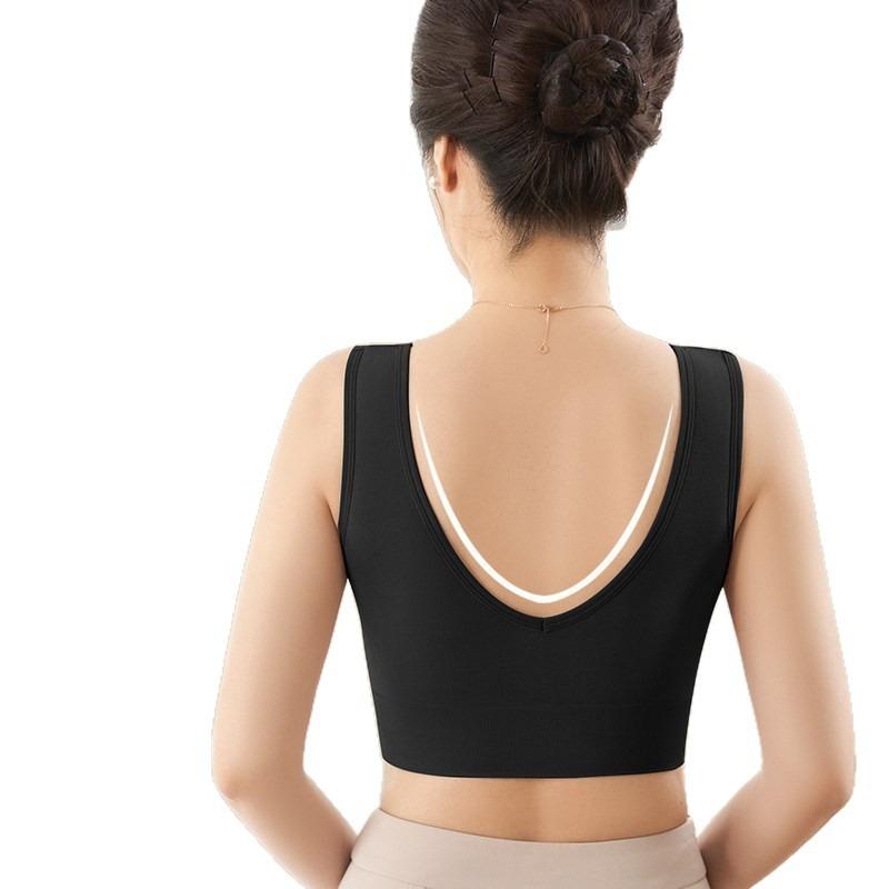 Women S Vest Style Wireless Thin Sports Bra No Trace For Middle Aged Women