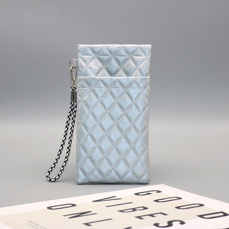 Double-Layer Sunglasses Storage Bag Portable Soft Pu Leather Squeeze Eyeglasses Case Box Glasses Bag Eyewear Organizer