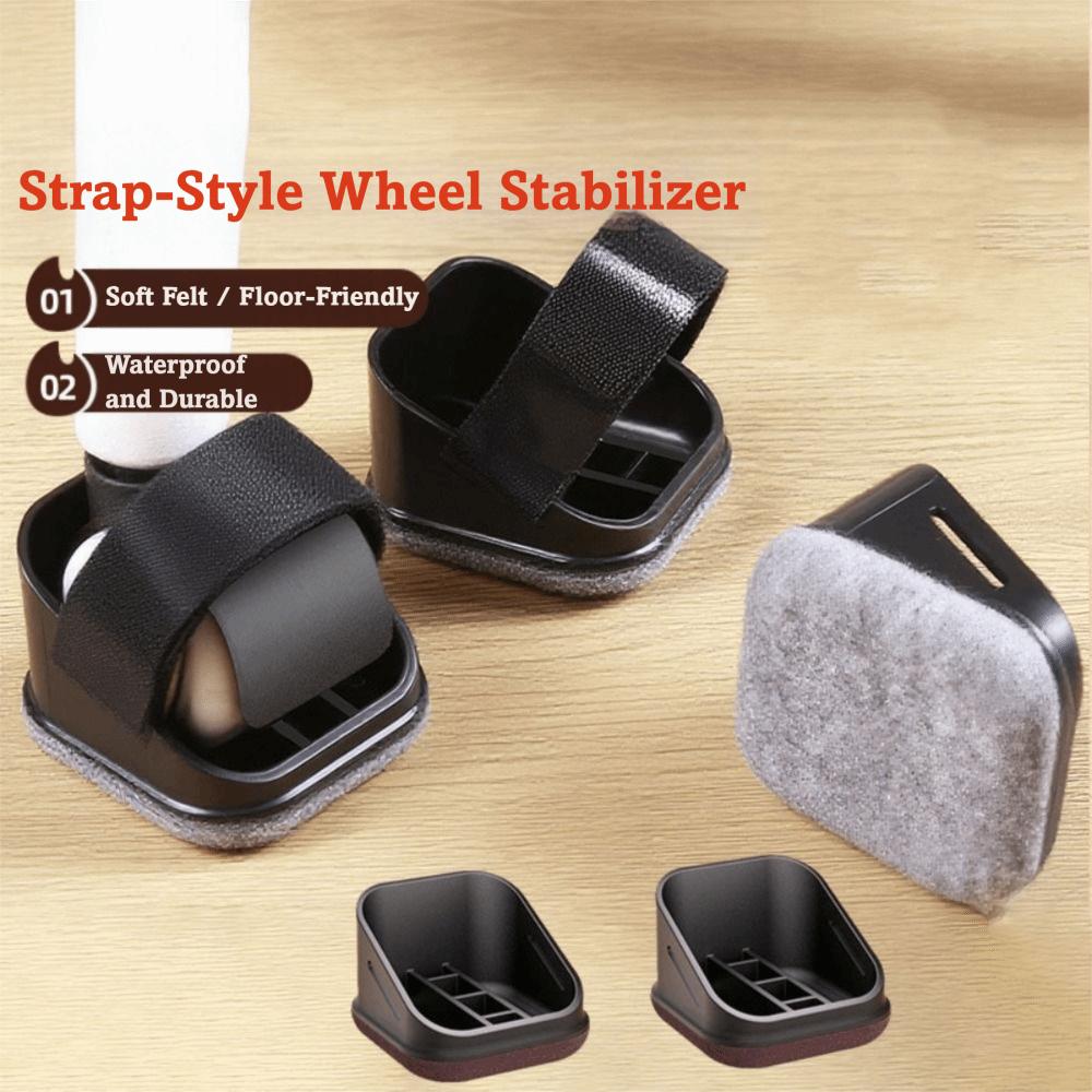 5pcs Soft Felt Bottom Furniture Pads Heavy Duty Anti-Aging Floor Protectors Straps Design Quiet Roller Pads Furniture Use grigio