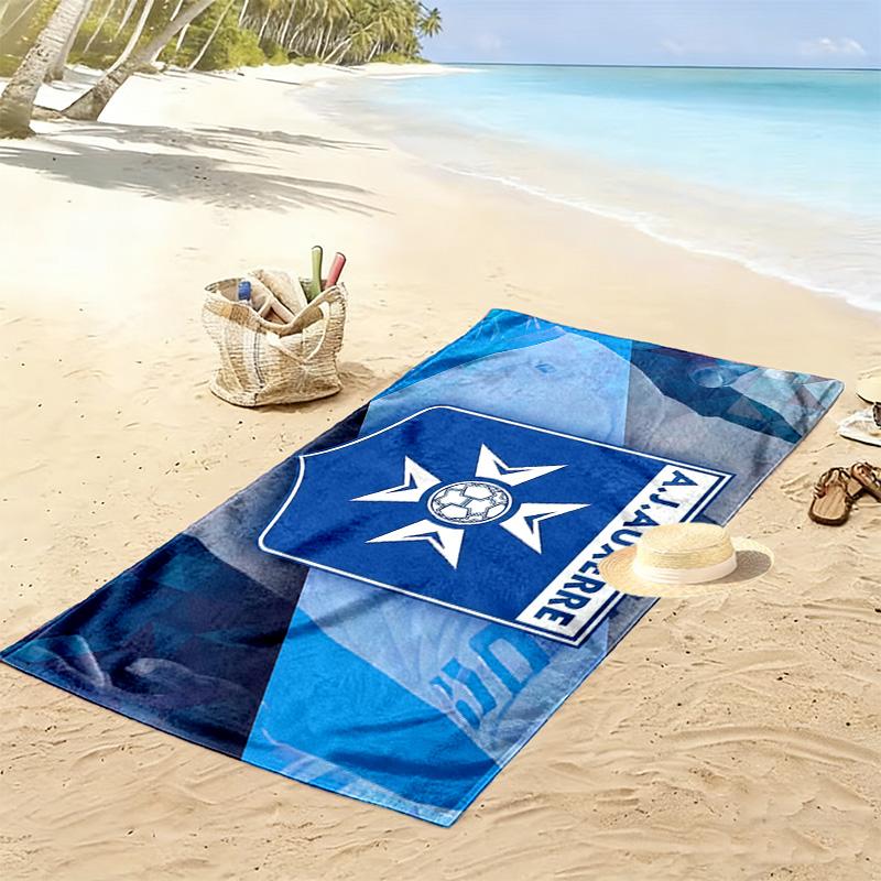 AJ Auxerre Print Beach Towel, Large Soft Quick Dry Towel for Beach Camping Swimming