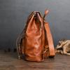 Chaozhou Vintage Handmade Leather Backpack for Casual Travel, 14-Inch Laptop Bag
