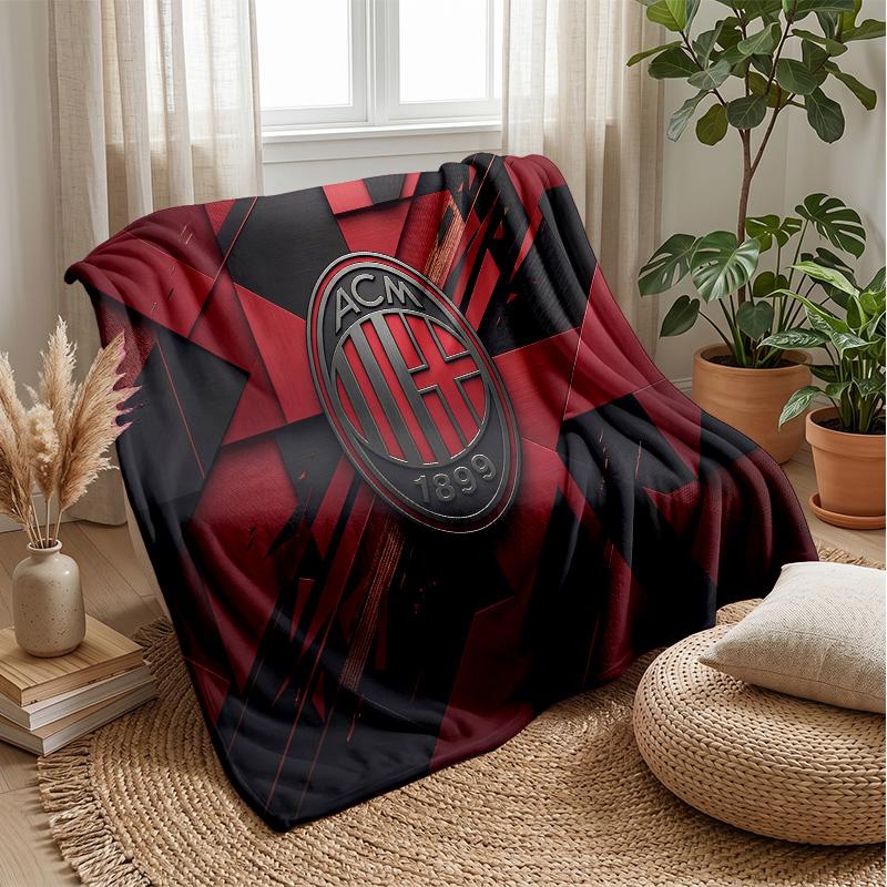 AC Milan Theme blanket Soft Flannel Blanket Plush Throw Blanket Cozy Sofa Bed Blanket for Home Decor