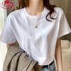 T-shirt da donna a maniche corte in puro cotone