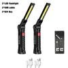COB LED Folding Work Light 18650 Type-c Rechargeable Lantern Waterproof Magnetic Flashlight Emergency Repair Lamp Camping Torch