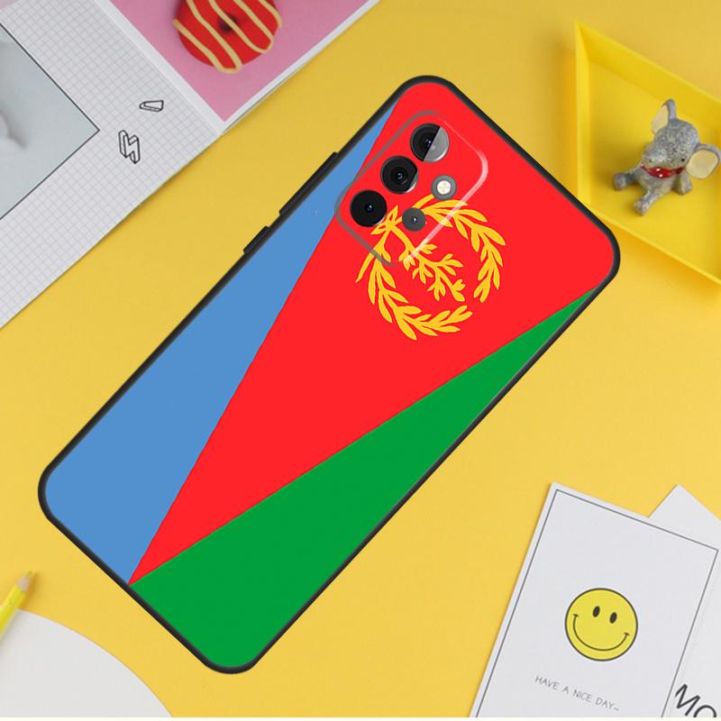 Eritrea Flag Case For Samsung Galaxy A55 A35 A25 A15 A51 A71 A12 A32 A52 A13 A33 A53 A14 A34 A54 Coque