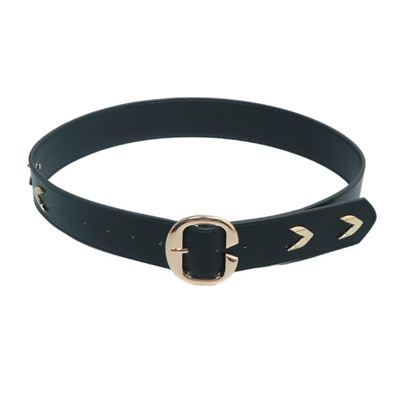 

PU Leather Wide Corset Belt Waist Cincher Belt Adjustable Pin Buckles Wide Waist Strap French Elegant Waist Decoration чорний