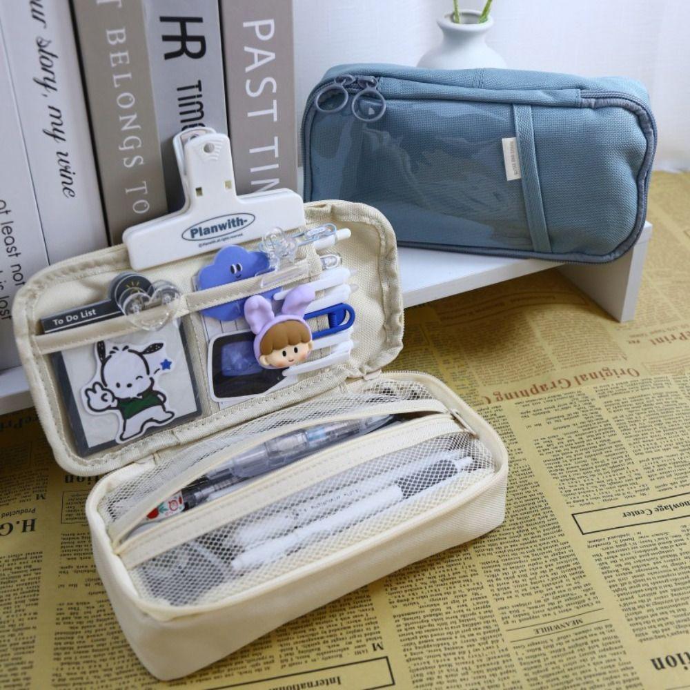 

Large Capacity Pencil Case Portable Pen Bag Fashion Pencil Box Girls