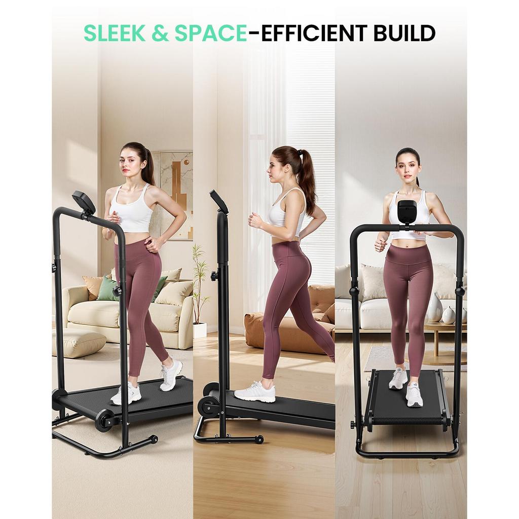 Portable Non- Electric Home Fitness Walking Pad Treadmill LCD Screen Convenient Under Desk Design