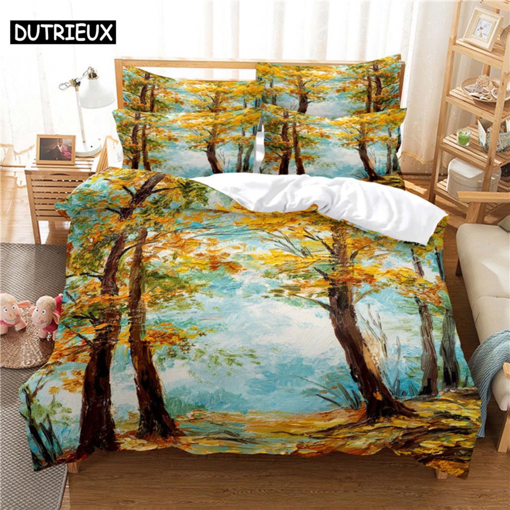 

Красивый комплект постельного белья с цветочным принтом, комплект пододеяльников, комплект постельного белья с 3D-печатью, комплект постельного белья размера «queen size», модный дизайн EU single(135x200cm)&set