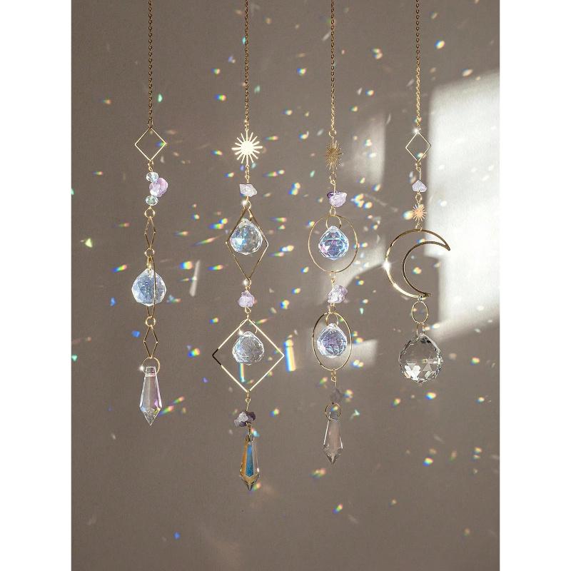 1PC Crystal Suncatcher Window Hanging Pendant Rainbow Maker Light Catcher Summer Decor, Home Decor, Room Decor, Wall Decor