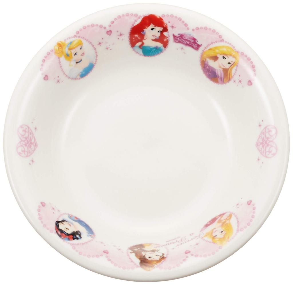 New Disney Princess Fruit Plate White Diameter 15cm Tableware 114114 (Deep Plate) Children's