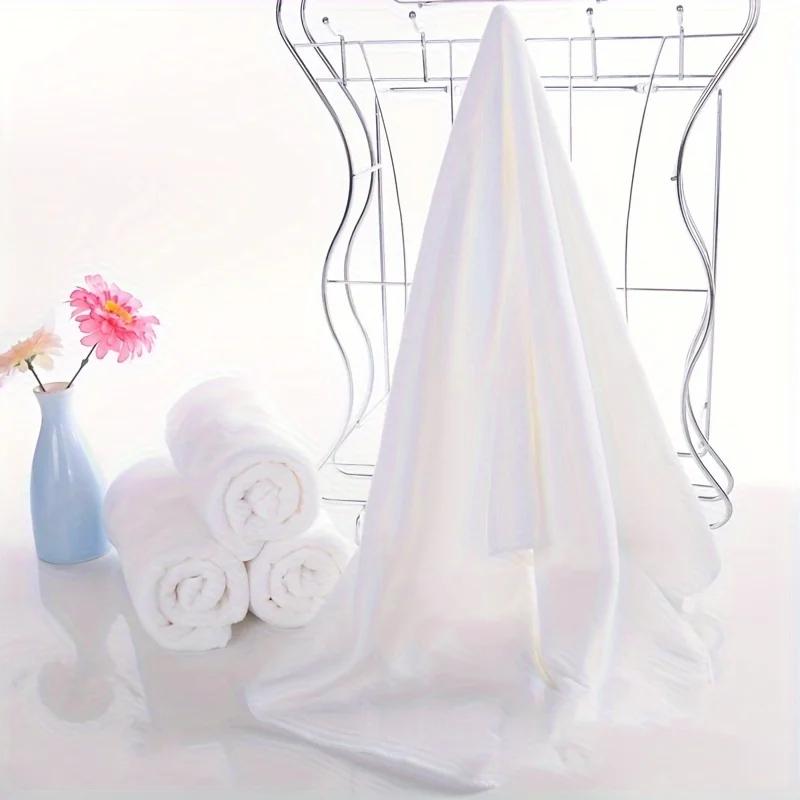 10pcs White Towel Thickened Absorbent White Towel Housekeeping Cleaning Kitchen Tablecloth Cleaning Rag