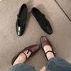 2024 New Lightweight Spring and Summer Small Leather Shoes Single Shoes Silver Mouth Temperament Mary Jane Shoes Women