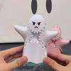 3D Printed Ghost Gear Cube Stress Anxiety Relief Halloween Cartoon Ghost Figurine Statue Fidget Toy Desktop Decoration Ornament