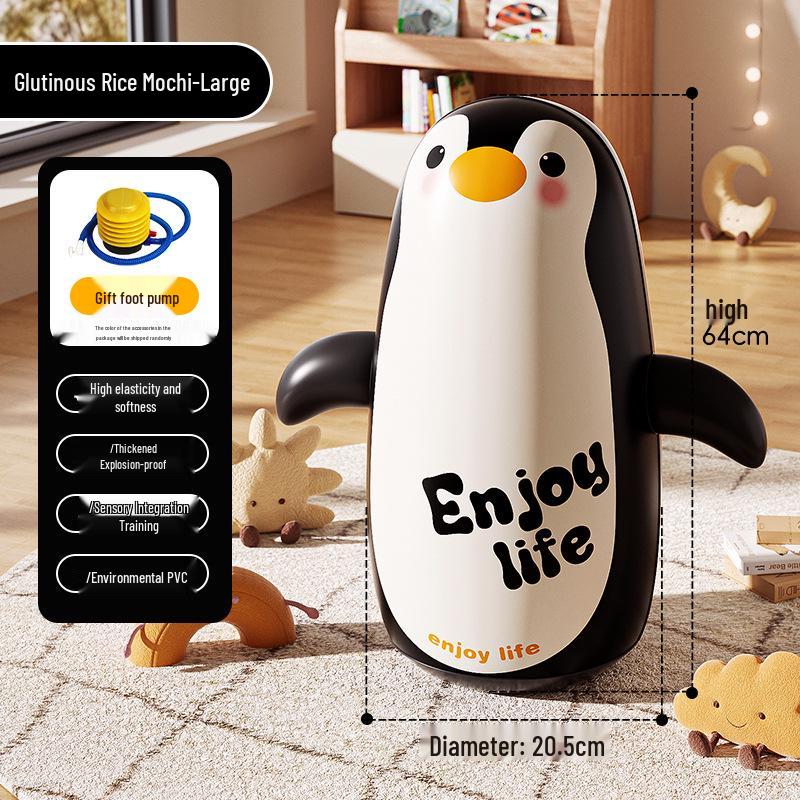 Inflatable Cartoon Animal Kids' Boxing Tumbler for Venting and Stress Relief