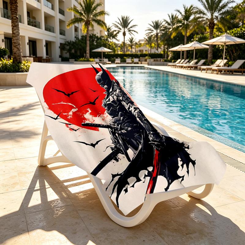 Superheroes Print Beach Towel Design, Soft, Lightweight. for Home Bathroom, Spa, Pool, Yoga, Surfing, Camping, Gift for Family, Friend