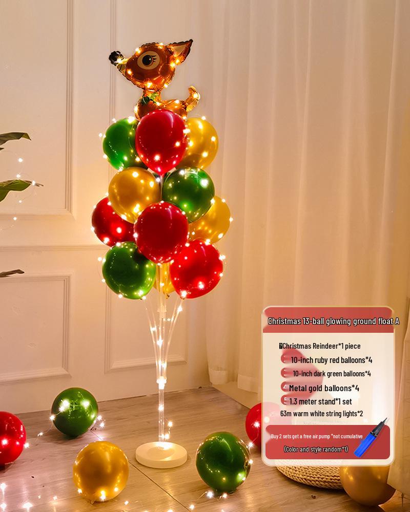 Christmas Luminous Balloon Decorations for Trees, Tables, and Window Displays