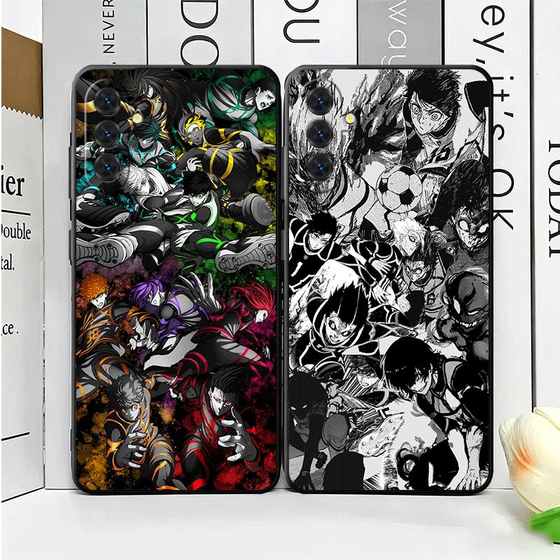 Blue L-Locks Football Anime Soft Phone Case for Samsung A17 A37 A57 A16 A26 A36 A56 A15 A25 A35 A55 A14 A24 A34 A54 A13 A23 A33