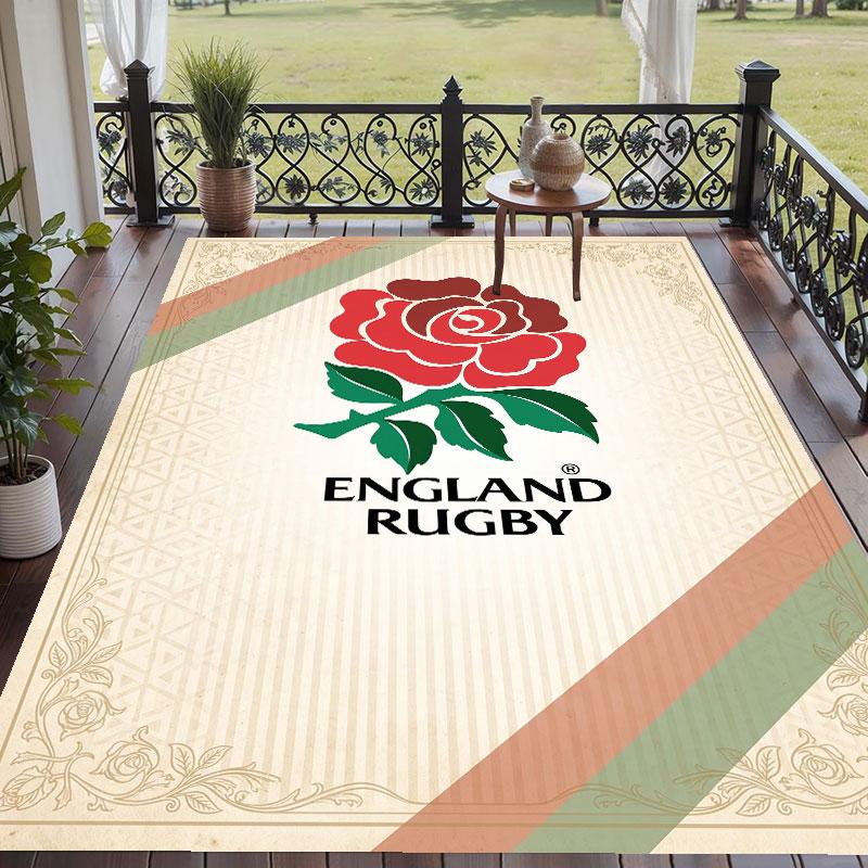 Soft Floor Carpet England Rugby Pattern Area Rug Decorative Mat For Home Room Decoration