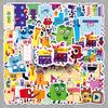 50 Numberblocks Cartoon Decorative Stickers: Fun, Creative, No Cutting Needed for Scooters & Refrigerators