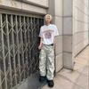 Korean Washed Camouflage Paratrooper Wide-Leg Overalls