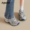 Platform Dad Shoes Women's New Summer Mesh Casual Shoes Couple Gray Sports Running Shoes