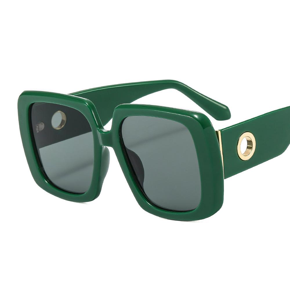 XY9164 Ins Trendy Women Oversized Shades Hole Leg Designer Sun Glasses Summer New Big Frame Square Sunglasses