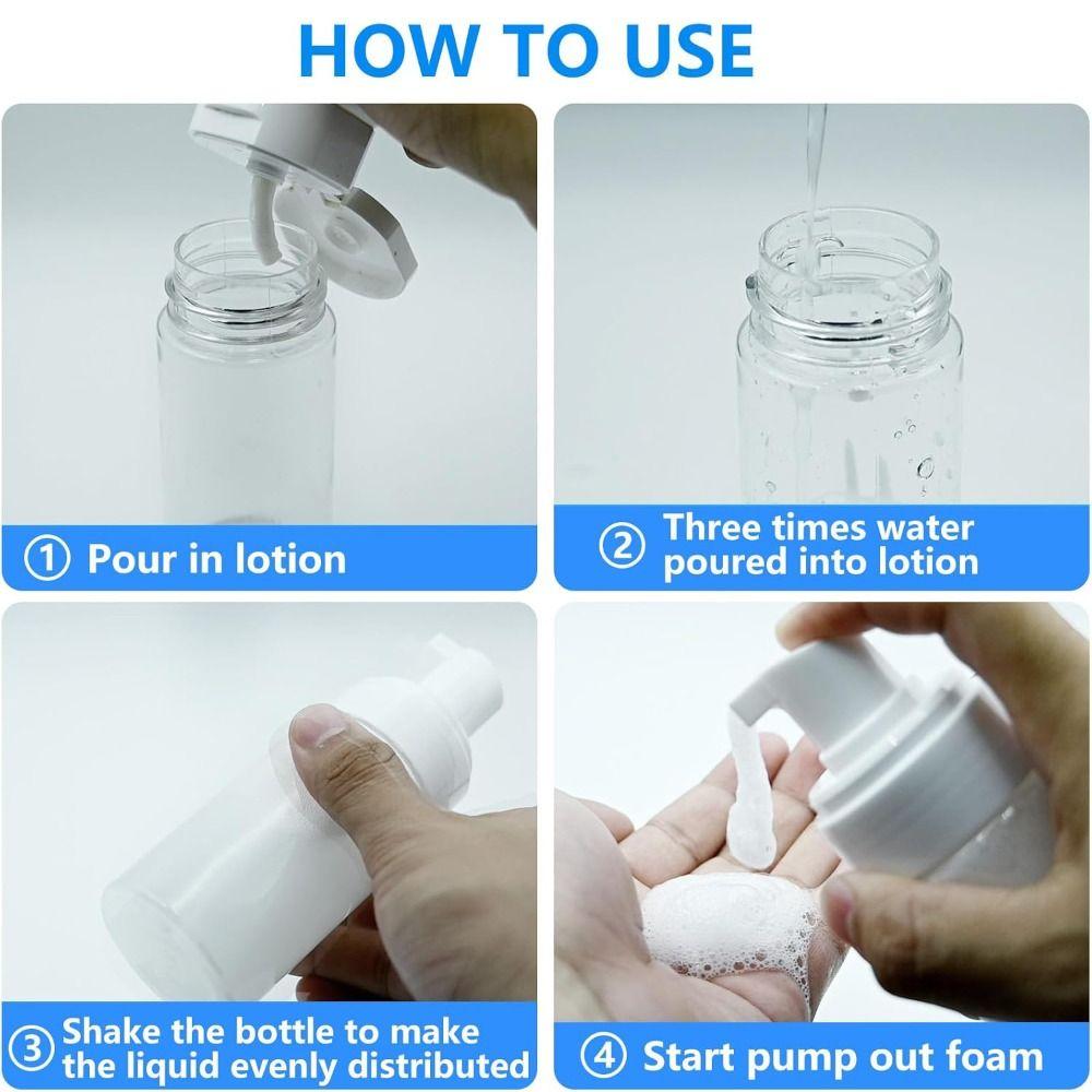 30/60ml Empty Bottle Clear Empty Soap Bottle Portable Foam Bottle  Cosmetics Packaging