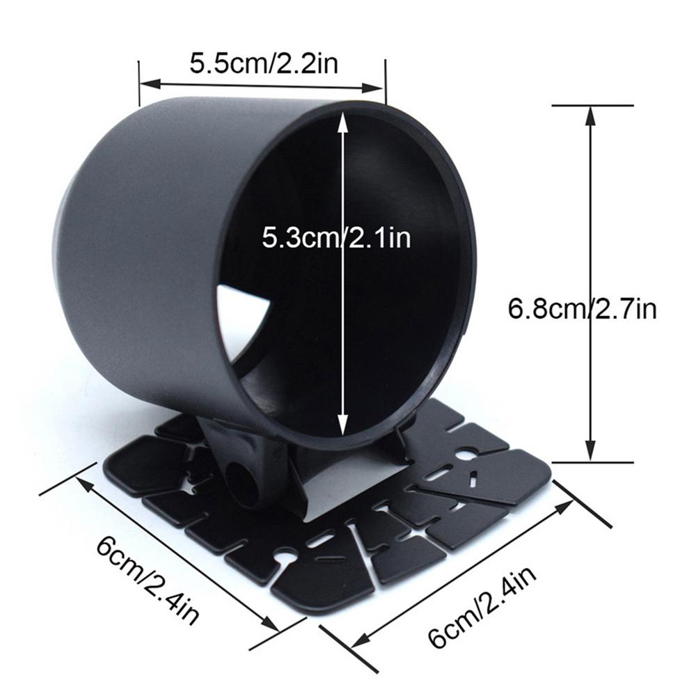 

Держатель для автомобильного датчика 2 дюйма, поворотный держатель для приборной панели, многофункциональный регулируемый держатель для приборной панели с быстрой установкой чёрный