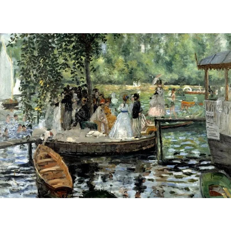 Canvas Painting Vintage Pierre Auguste Renoir Artworks Lunch of The Boating Party Art Poster Wall Prints Picture Room Home Decor